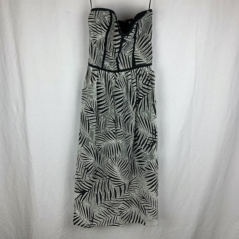 Parker black and white lace dress